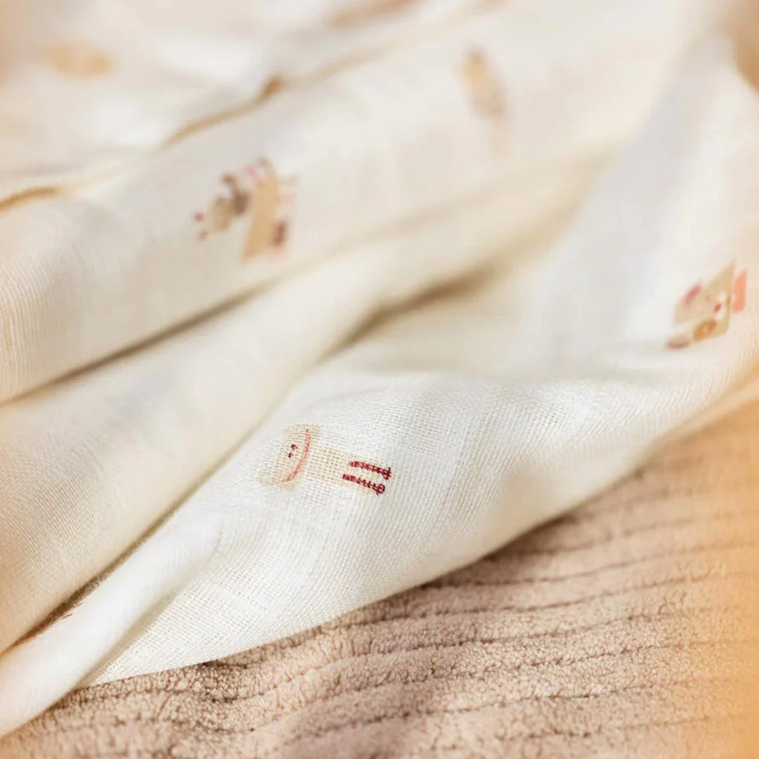 Jollein Mouth Cloth Muslin 3 Pack - Animal Friends - Image 6
