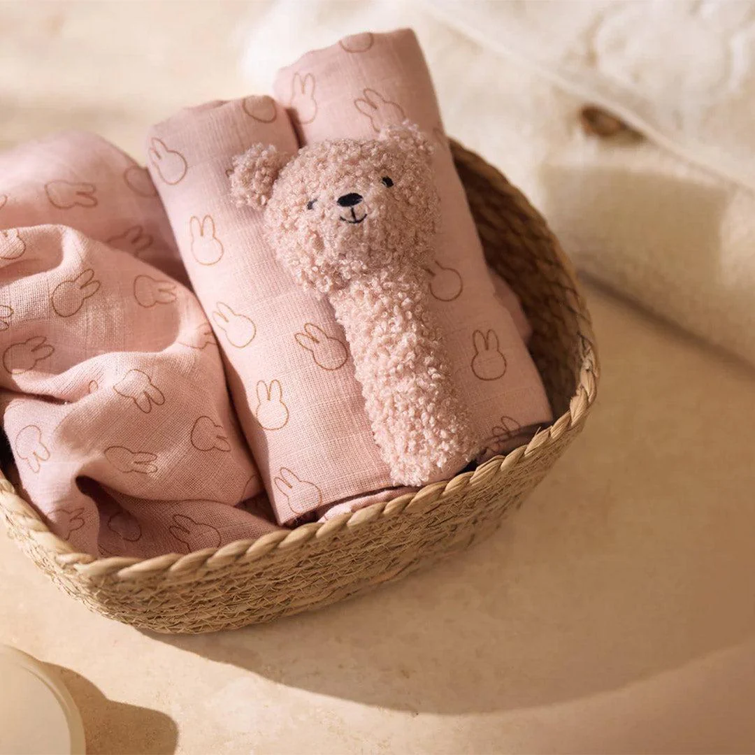 Jollein Teddy Bear Rattle - Wild Rose - Image 2