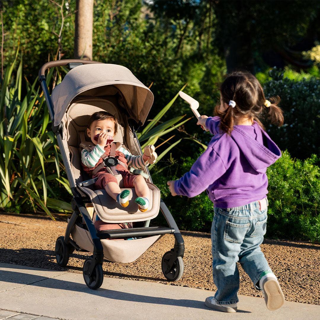 Joolz Aer2 Compact Stroller & Wildride Carrier - Sandy Taupe - Image 17
