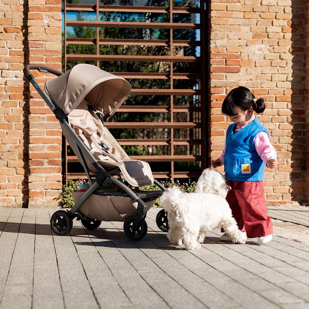 Joolz Aer2 Compact Stroller & Wildride Carrier - Sandy Taupe - Image 11