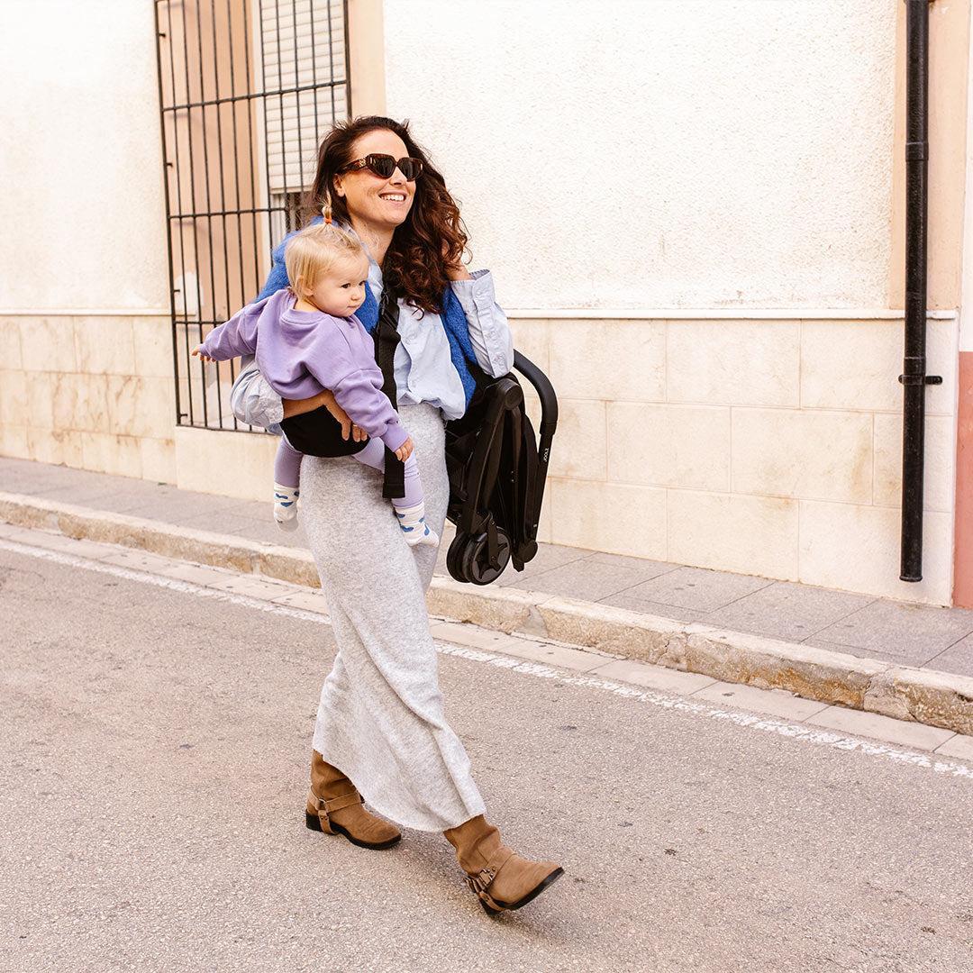 Joolz Aer2 Compact Stroller & Wildride Carrier - Sandy Taupe - Image 9
