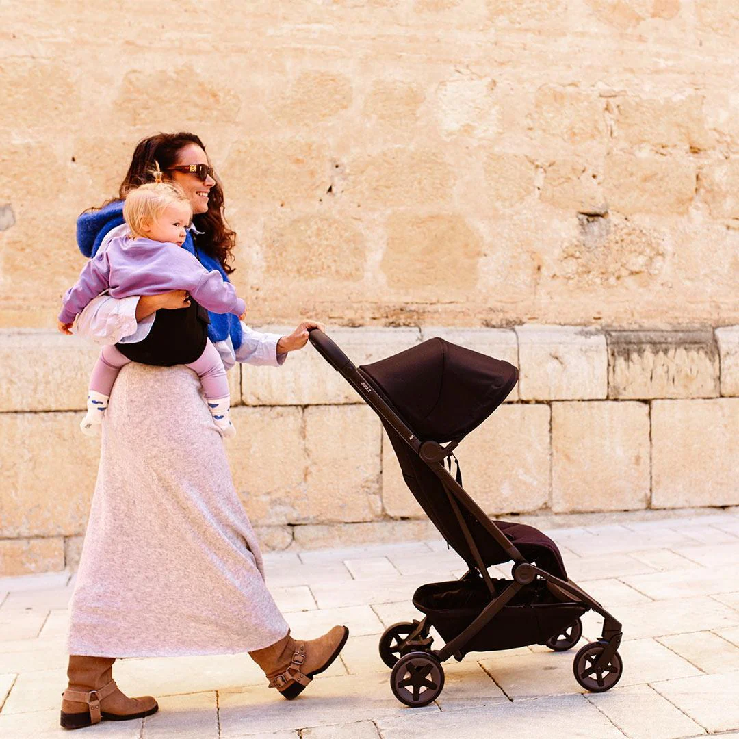 Joolz Aer2 Compact Stroller & Wildride Carrier - Sandy Taupe - Image 2