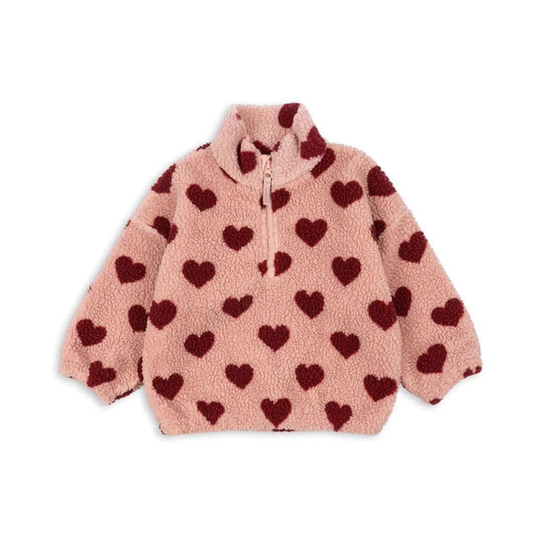 Konges Sløjd Jody Teddy Half Zip - Coeur Mellow