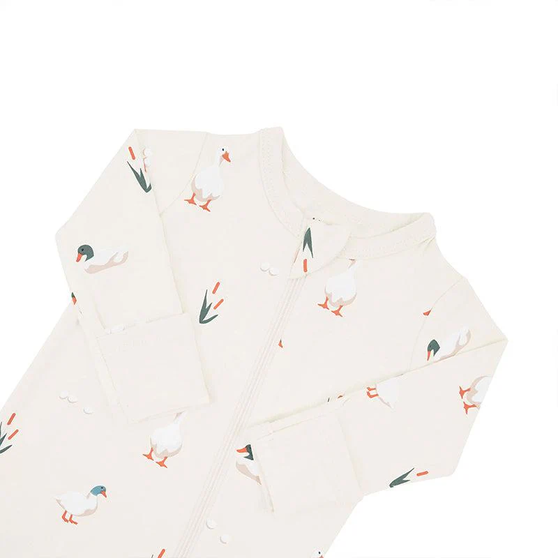 Kyte Baby Zippered Footed Sleepsuit - Duck - Image 6