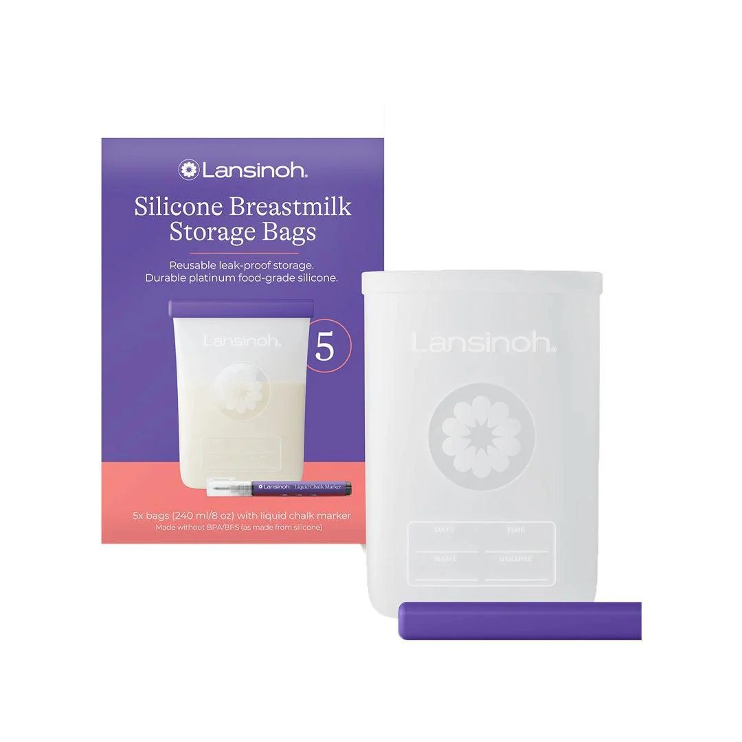 Lansinoh Silicone Milk Storage Bags - Clear
