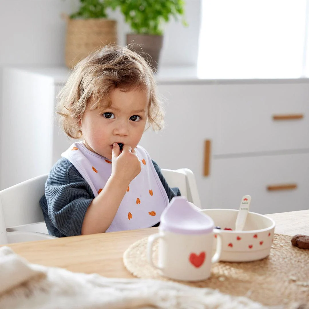 Lassig Cellulose Dish Set - Happy Rascals - Lavender - Smile Heart - Image 2