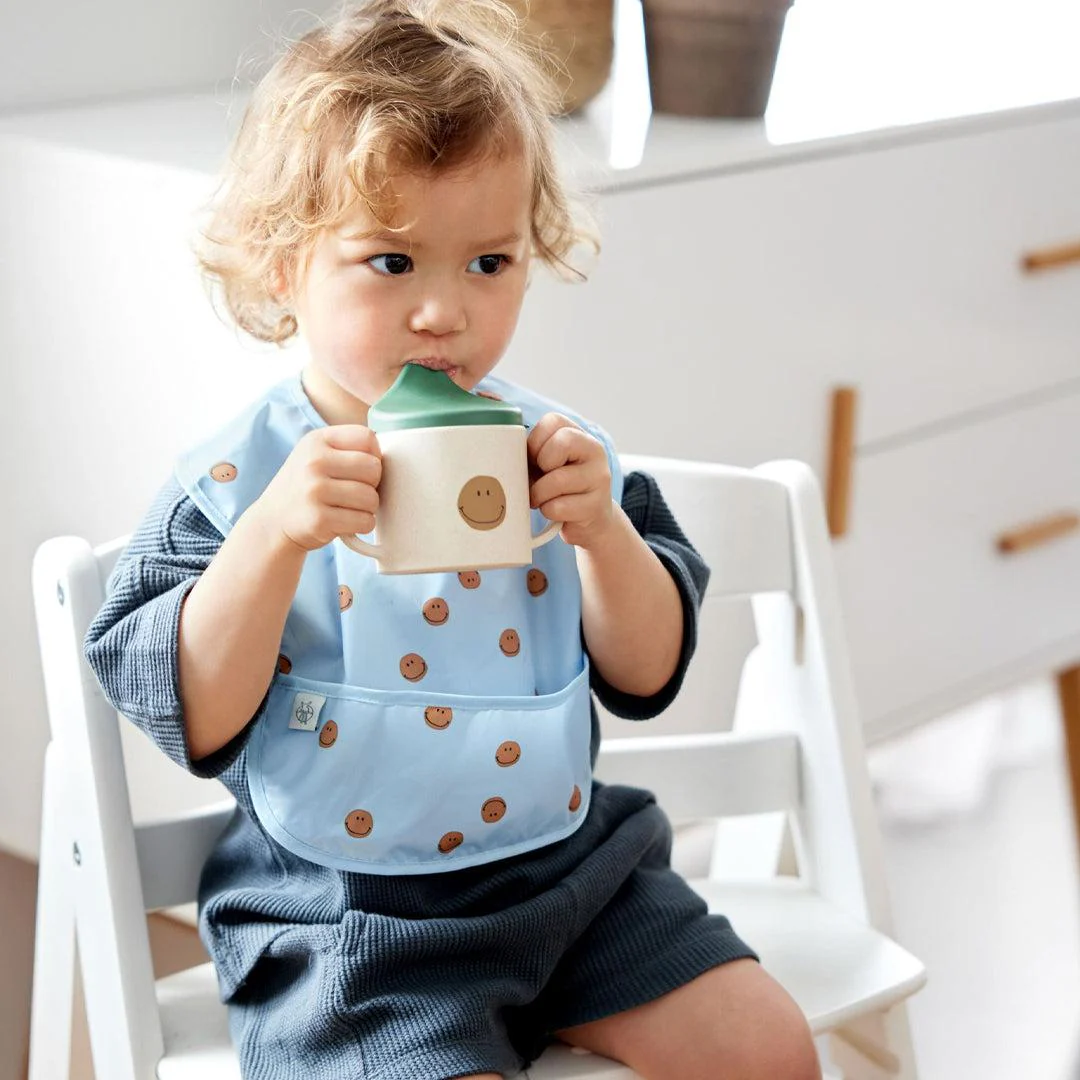 Lassig Cellulose Sippy Cup - Happy Rascals - Green - Smile - Image 2