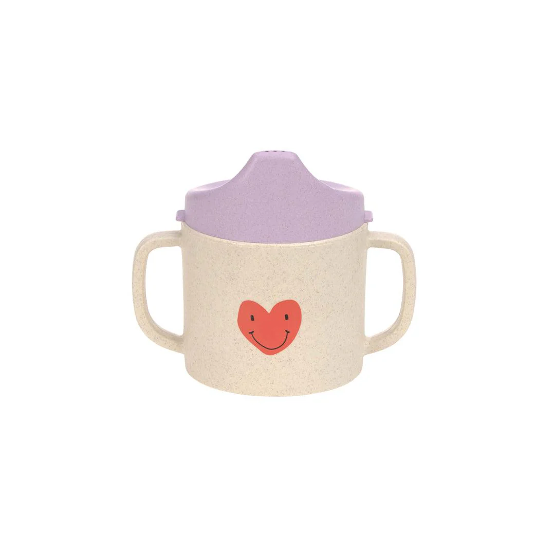 Lassig Cellulose Sippy Cup - Happy Rascals - Lavender - Heart - Image 3