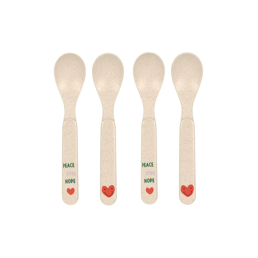 Lassig Cellulose Spoon Set - Happy Rascals - Lavender - Heart