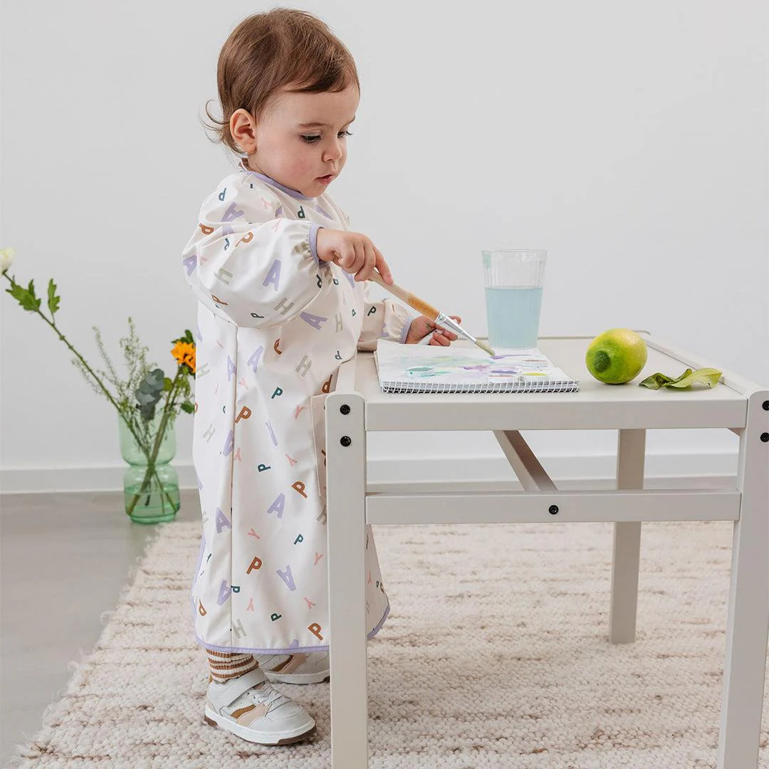 Lassig Long Sleeve Apron - Happy Fruits - Light Blue - Image 2