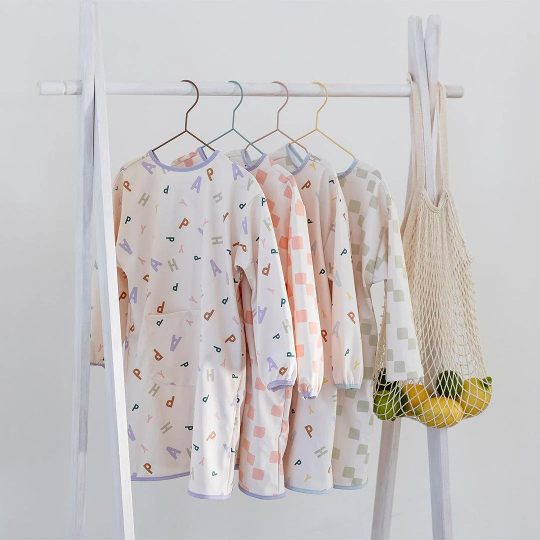 Lassig Long Sleeve Apron - Happy Fruits - Light Blue - Image 3