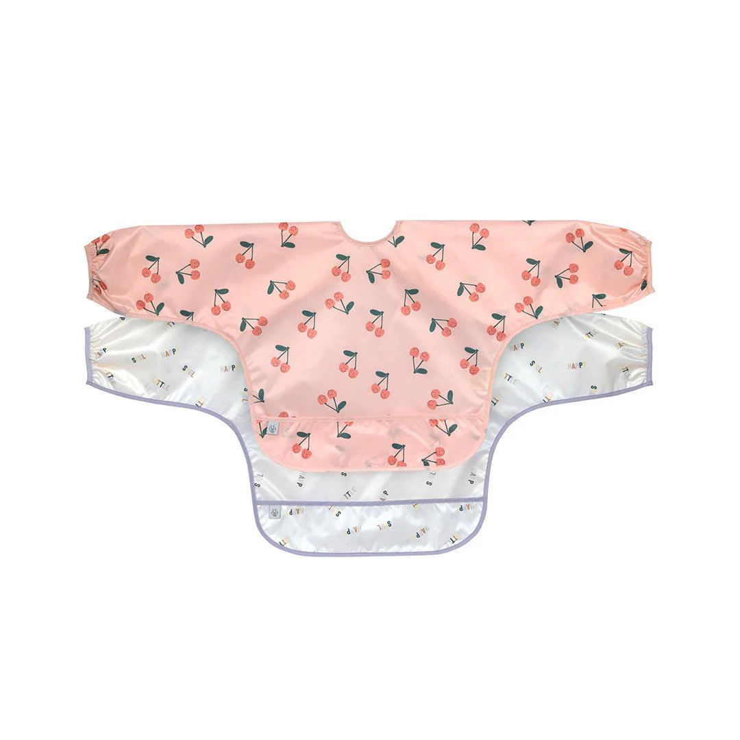 Lassig Long Sleeve Bibs 2pcs - Happy Fruits - Cherry - Image 3