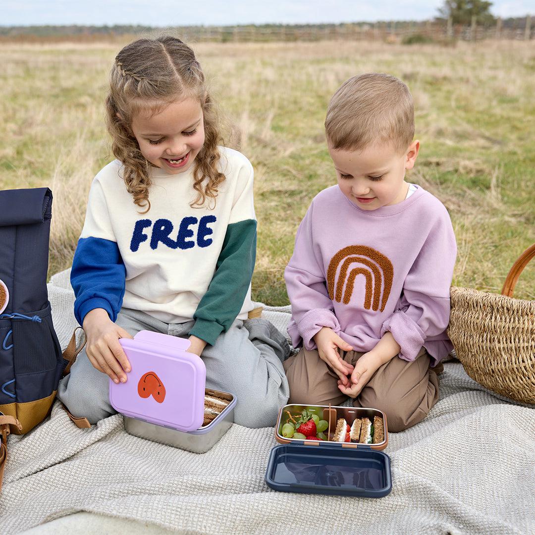 Lassig Lunchbox Stainless Steel - Little Gang - Heart Lilac - Image 3