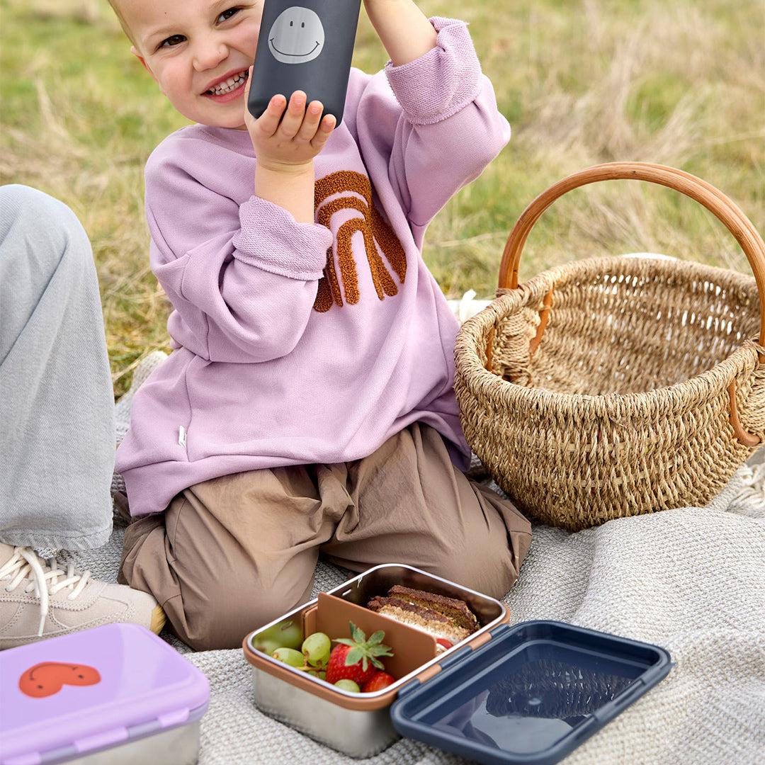 Lassig Lunchbox Stainless Steel - Little Gang - Heart Lilac - Image 6