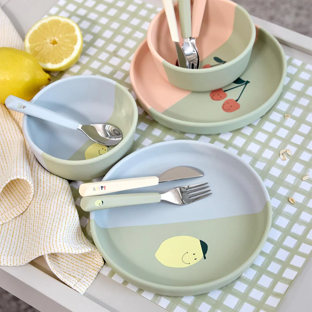 Lassig Silicone Plate - Happy Fruits - Lemon - Image 2