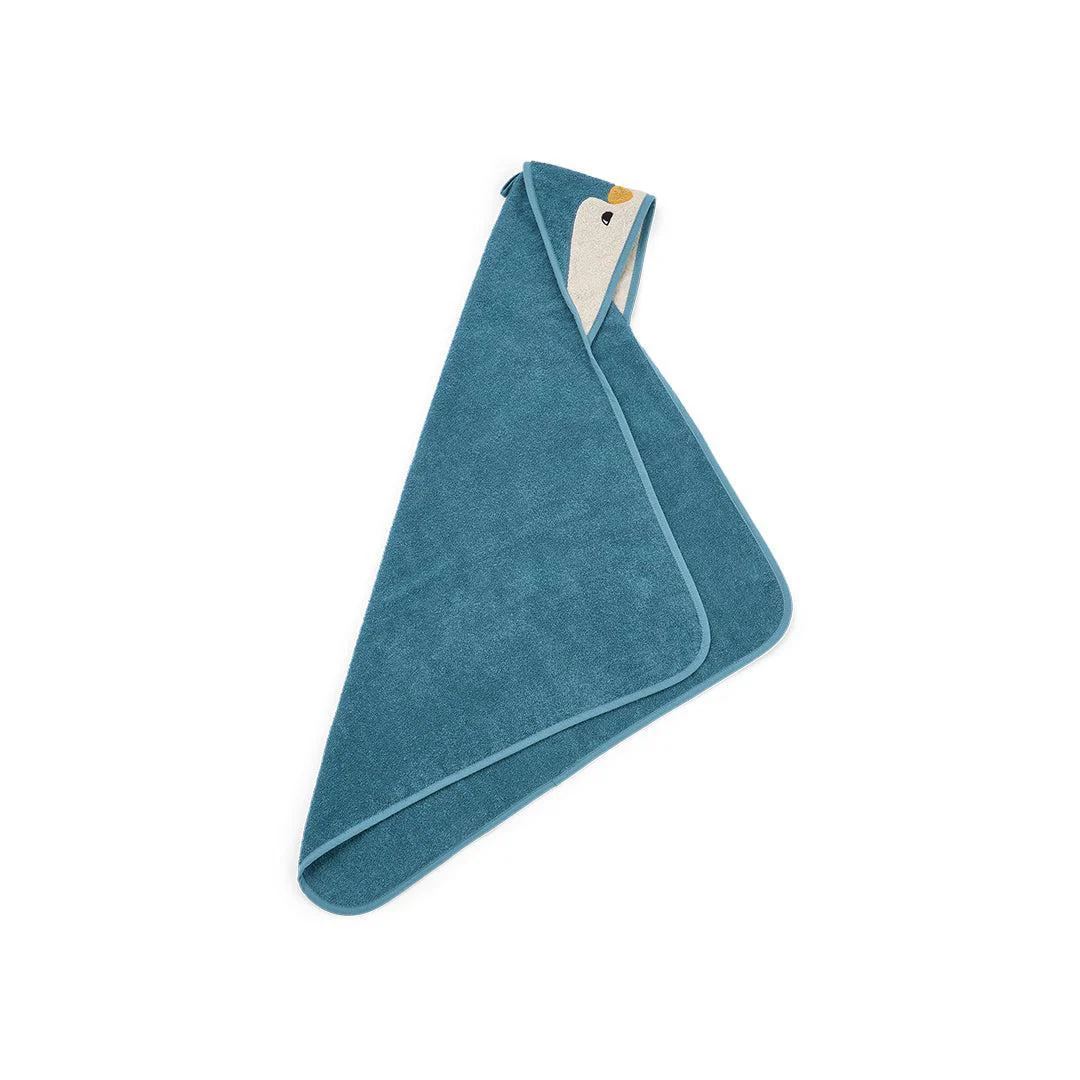 Liewood Albert Penguin Hooded Towel - Oceanview Mix - Image 2