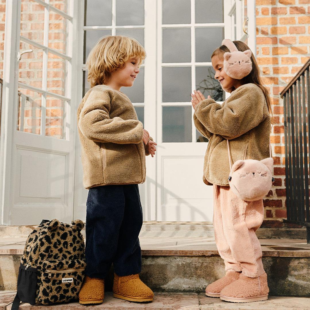 Liewood Andreas Pile Bear Backpack  - Mega Leo / Oat Mix - Image 2