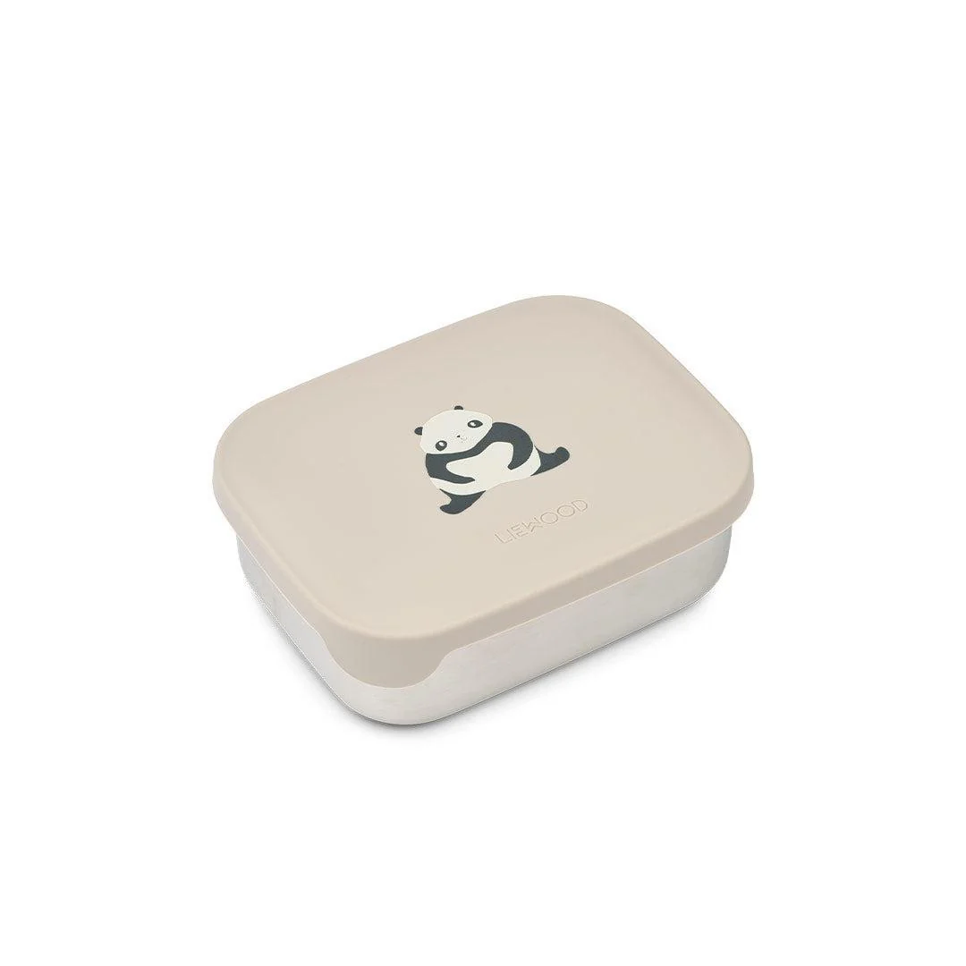 Liewood Arthur Printed Lunchbox - Panda / Sandy / Dark Grey