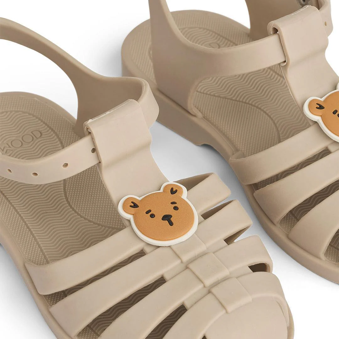 Liewood Bre Jelly Shoes Sandals with Charms - Bear / Sandy - Image 3