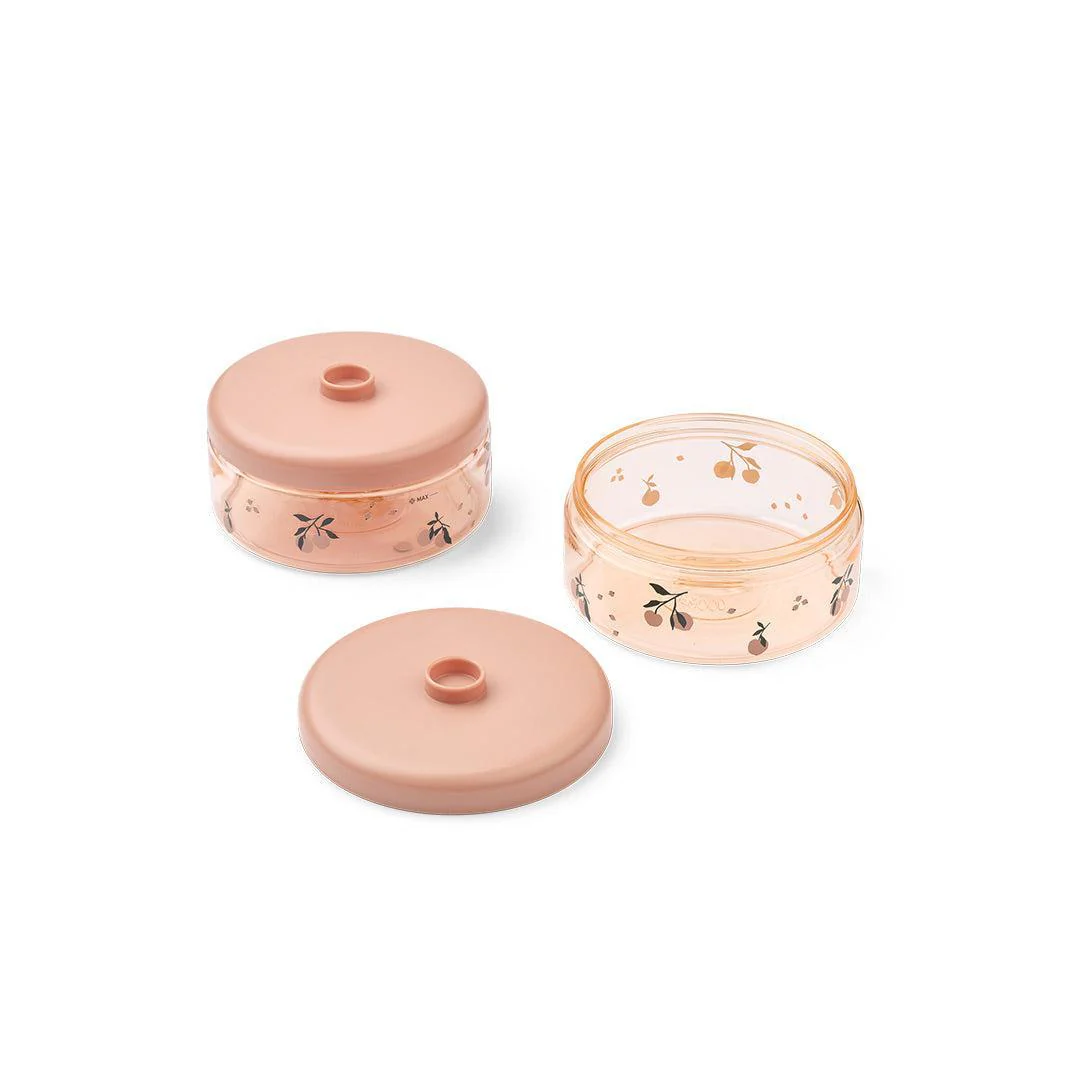 Liewood Dominique Food Tritan Boxes 500 ml 2-Pack - Peach / Sea Shell