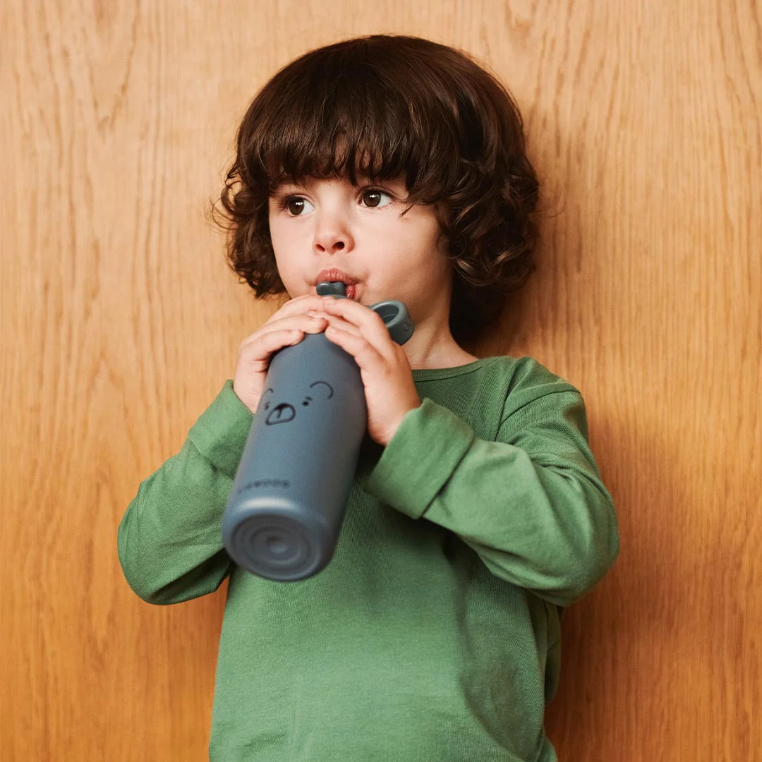 Liewood Falk Water Bottle 350ml - Mr Bear Whale Blue - Image 2