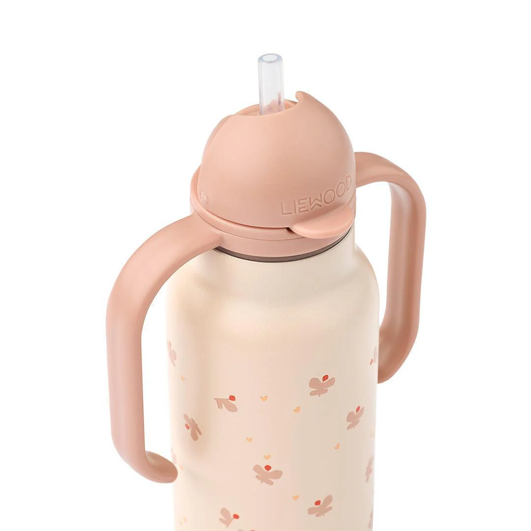 Liewood Kimmie Water Bottle 250ml - Mini Butterfly / Apple Blossom - Image 5