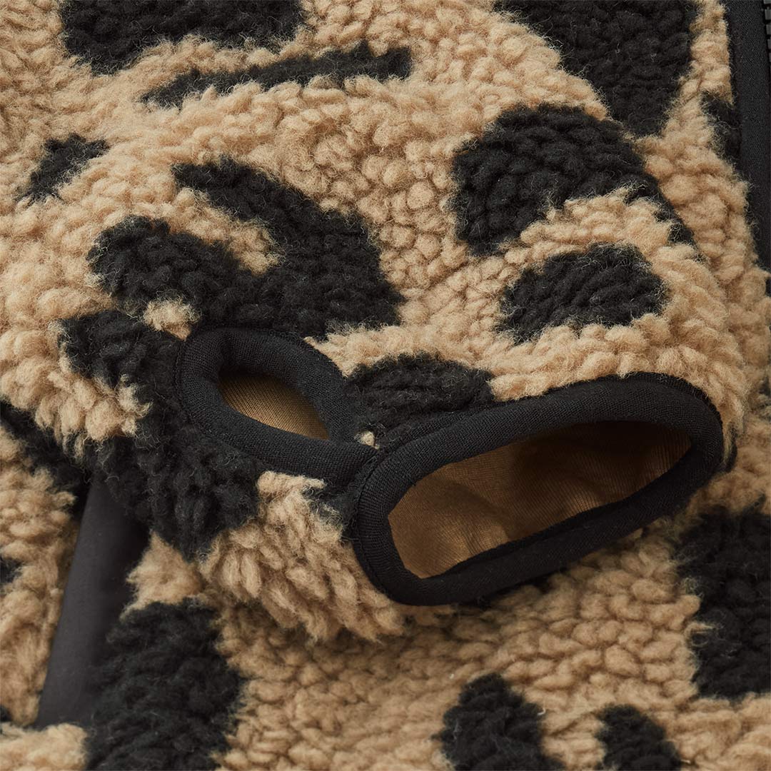 Liewood Nolan Fleece Jacket - Mega Leo / Oat Mix - Image 3