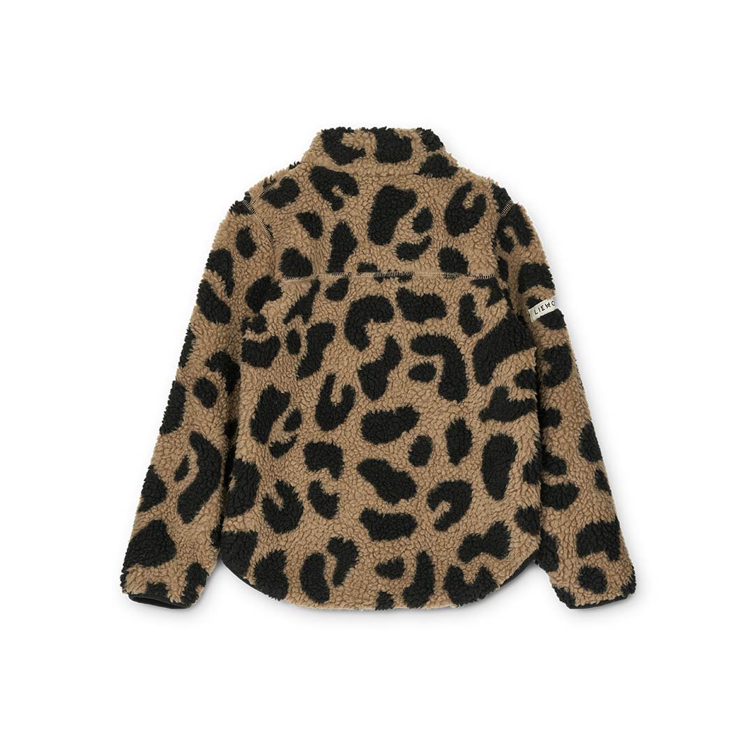 Liewood Nolan Fleece Jacket - Mega Leo / Oat Mix - Image 4