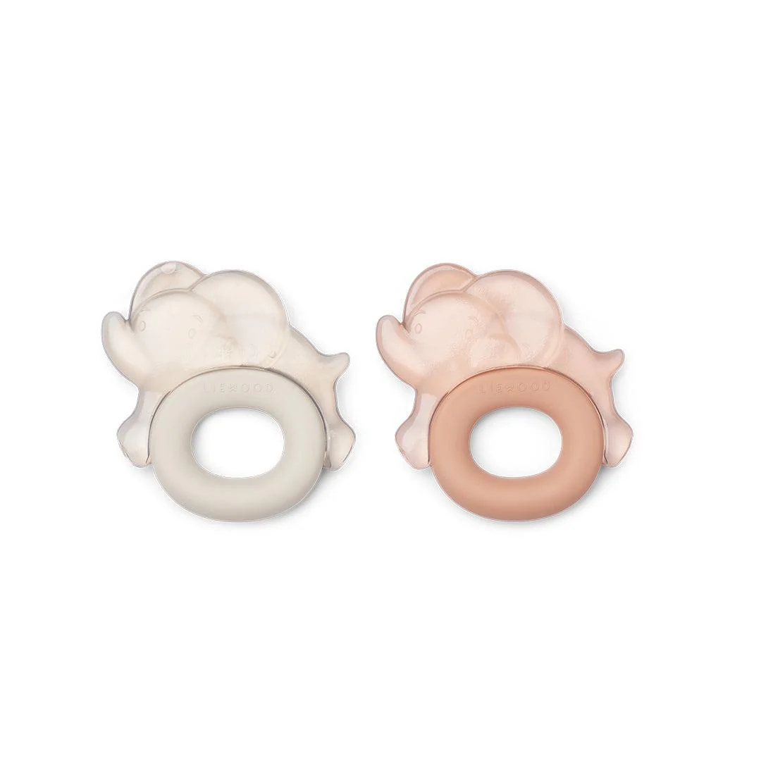 Liewood Rita Elephant Cooling Teether 2-Pack - Pale Tuscany / Sandy - Image 3
