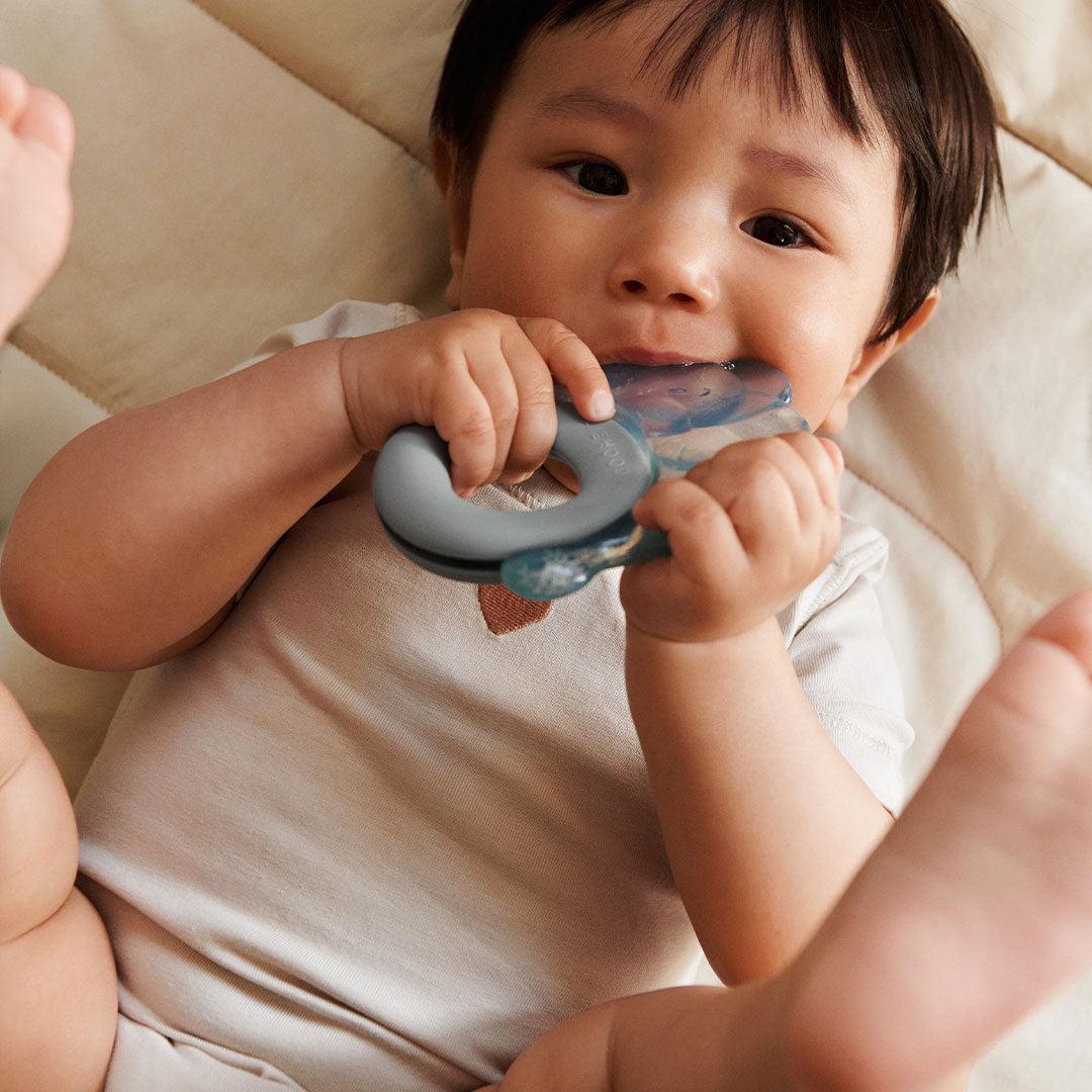 Liewood Rita Elephant Cooling Teether 2-Pack - Sandy / Dove Blue - Image 2