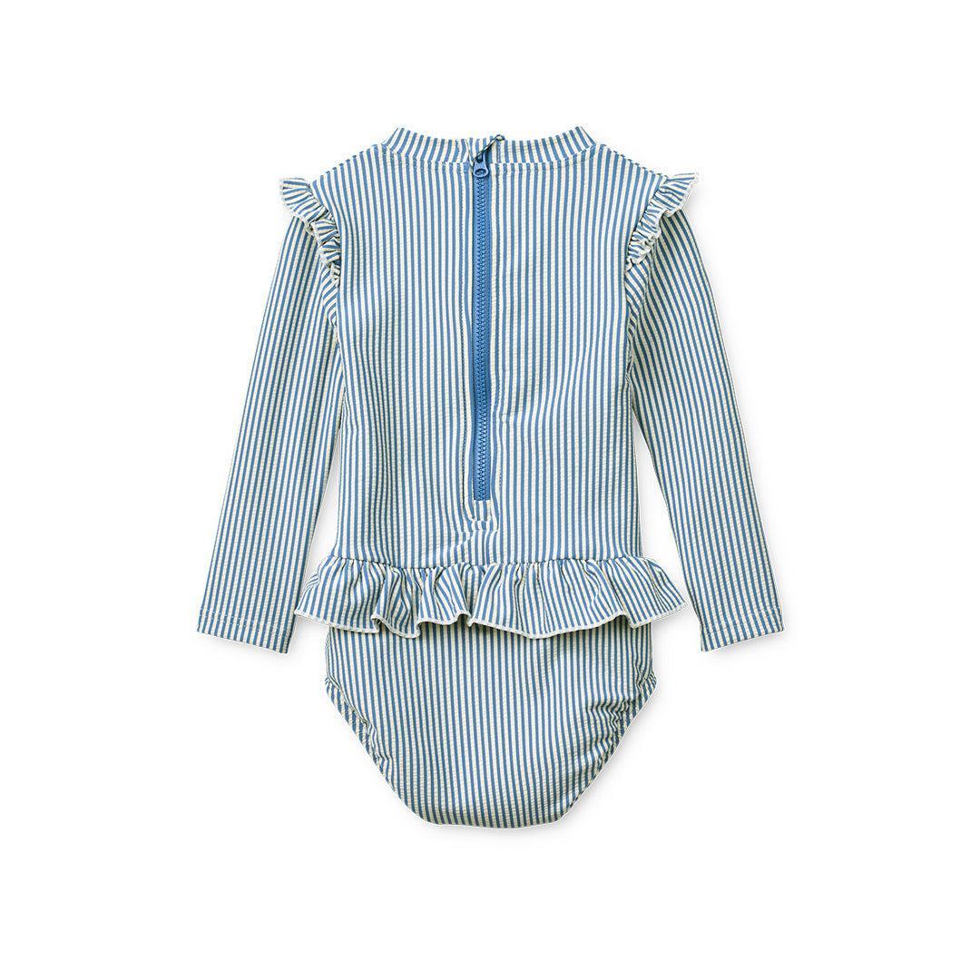 Liewood Sille Baby Seersucker Swimsuit - Riverside / Creme De La Creme - Image 5