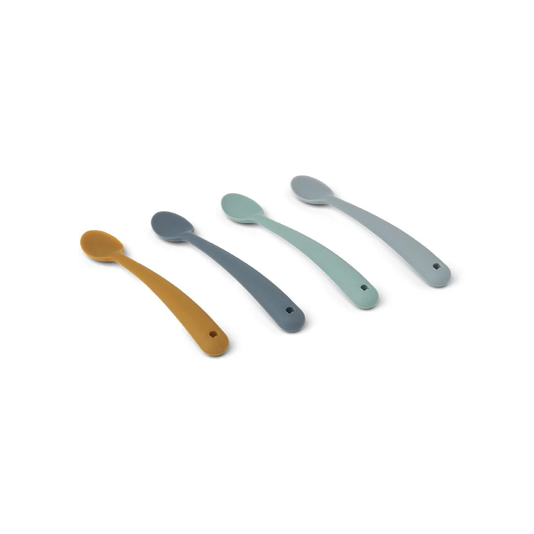 Liewood Siv Feeding Spoons - Blue Multi Mix - 4 Pack - Image 3