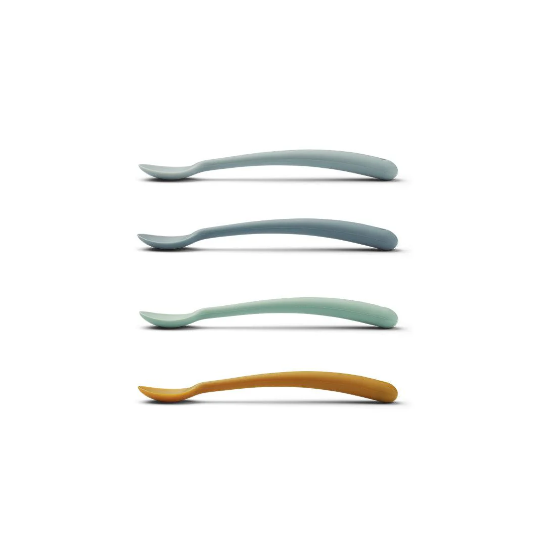 Liewood Siv Feeding Spoons - Blue Multi Mix - 4 Pack - Image 4