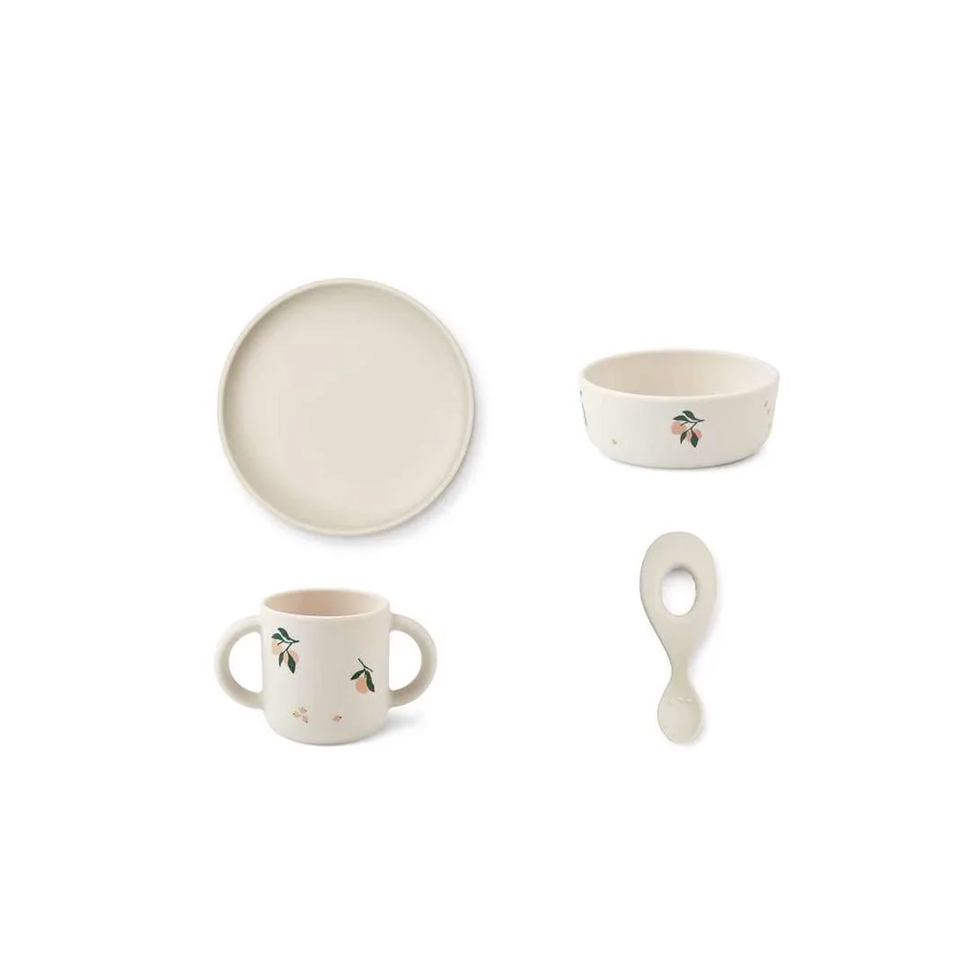 Liewood Vivi Printed Silicone Set - Peach - Sea Shell Mix - Image 3