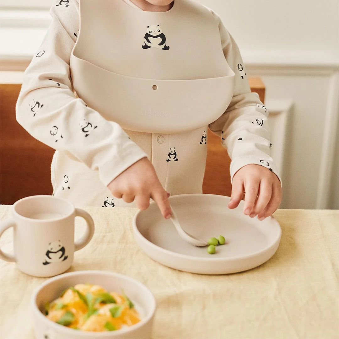 Liewood Vivi Printed Tableware Set - Panda / Sandy - Image 2