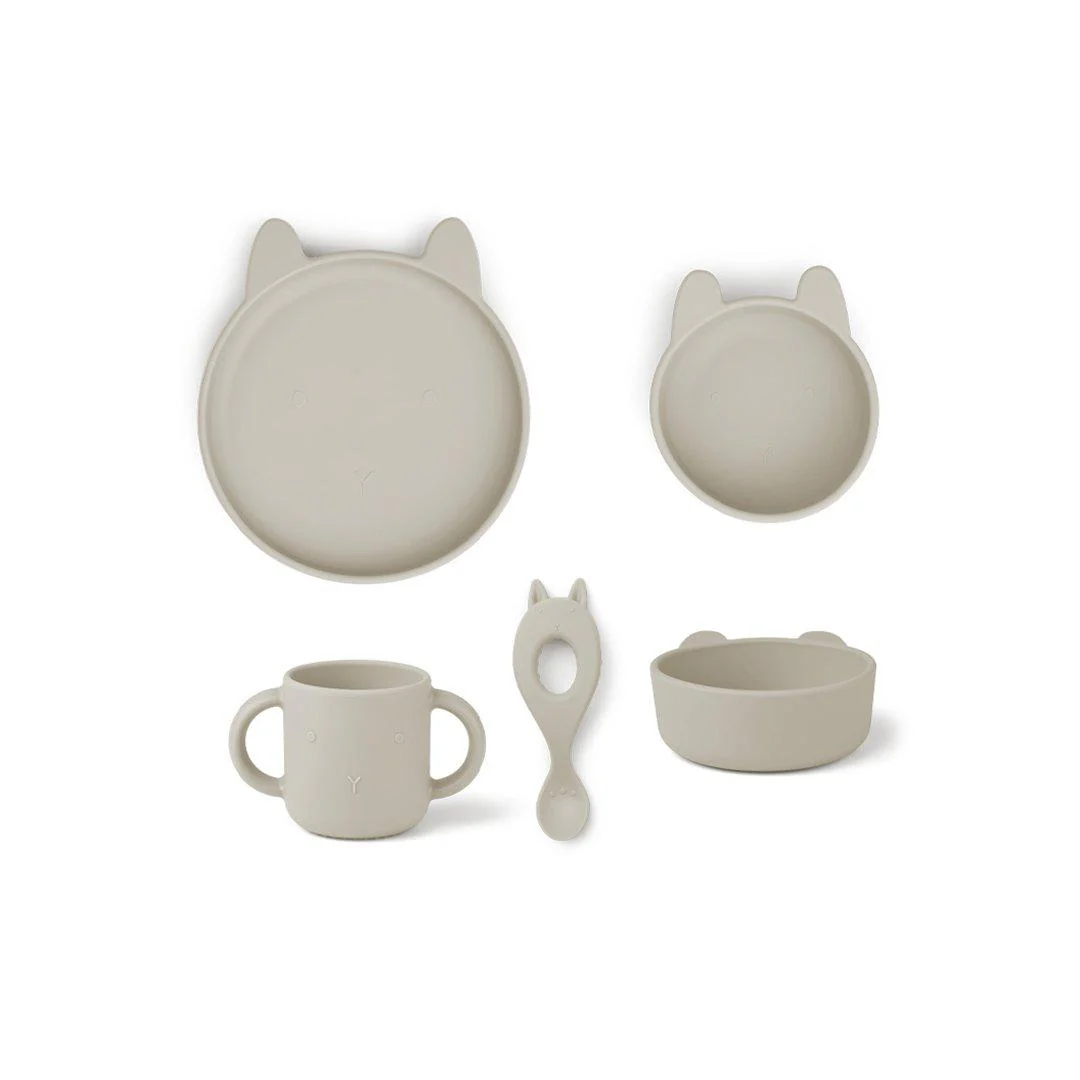Liewood Vivi Silicone Set - Rabbit - Sandy