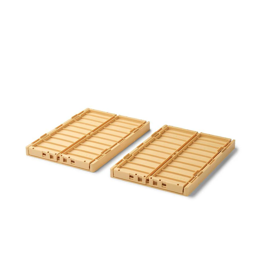 Liewood Weston Storage Box M 2-pack - Lemon Yellow - Image 5