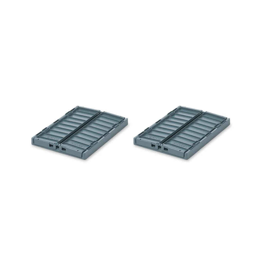 Liewood Weston Storage Boxes - Whale Blue - Small - 2 Pack - Image 3