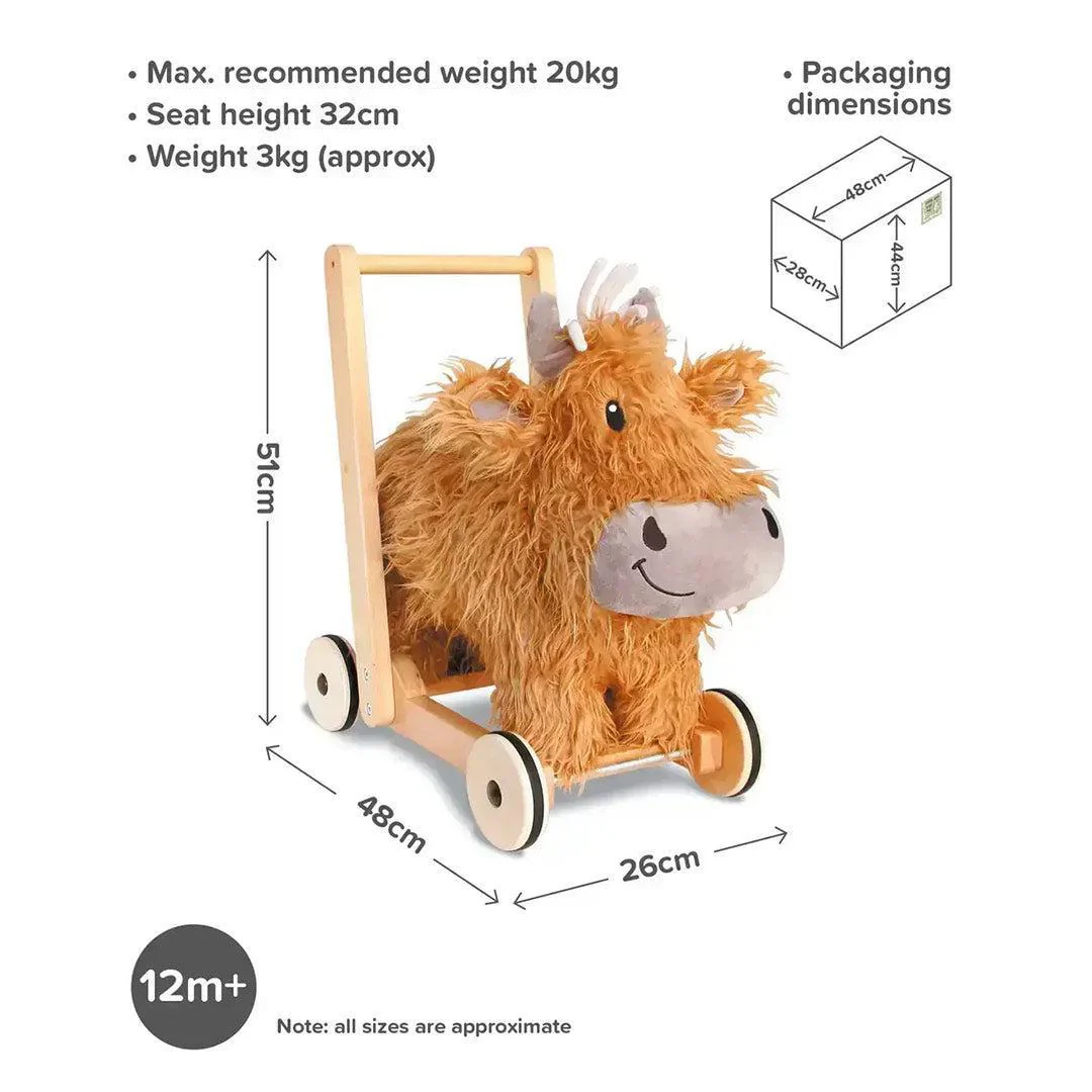 Little Bird Told Me - Push-Along - Highland Cow - Hubert - Image 3