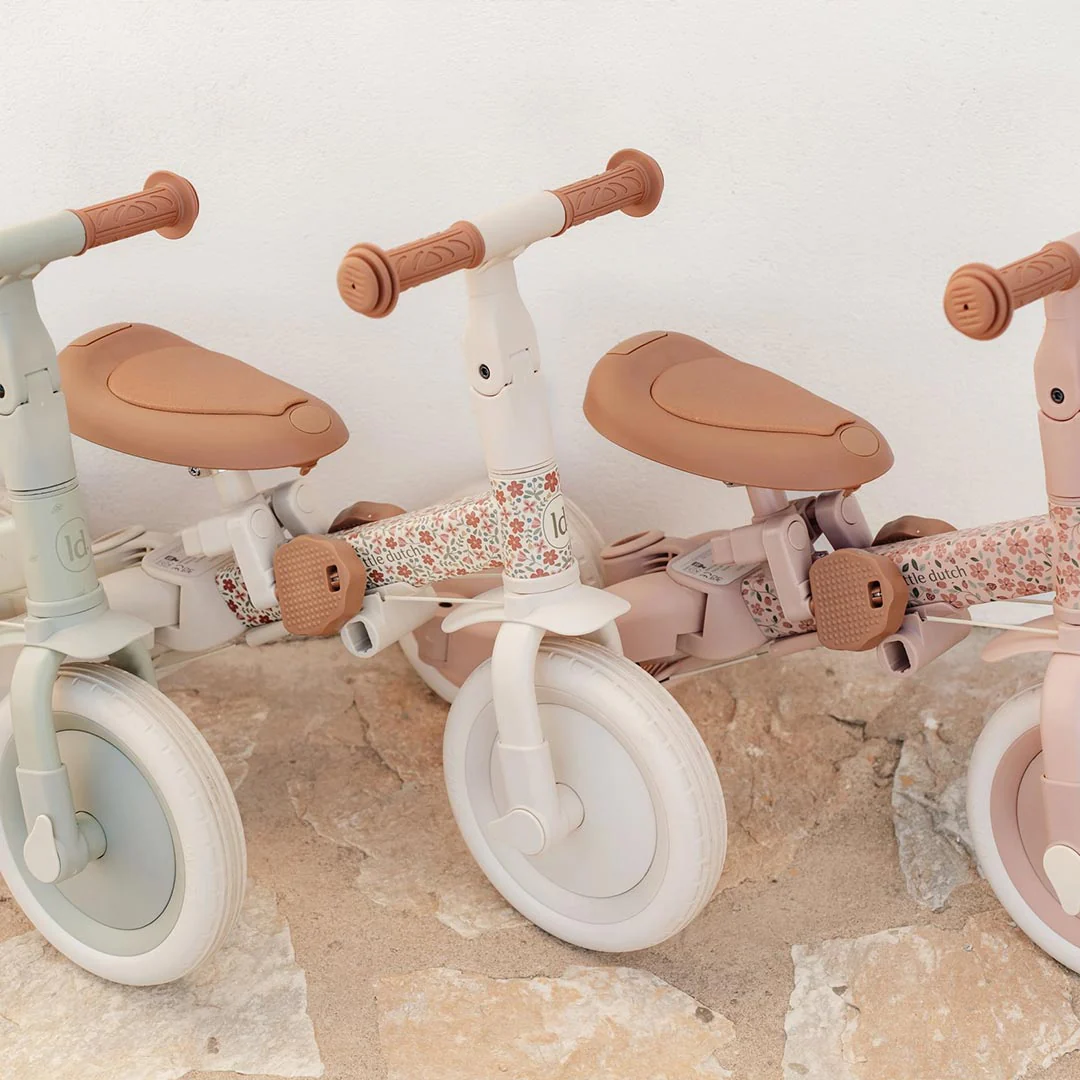 Little Dutch 4 in 1 Tricycle - Off White - Image 4