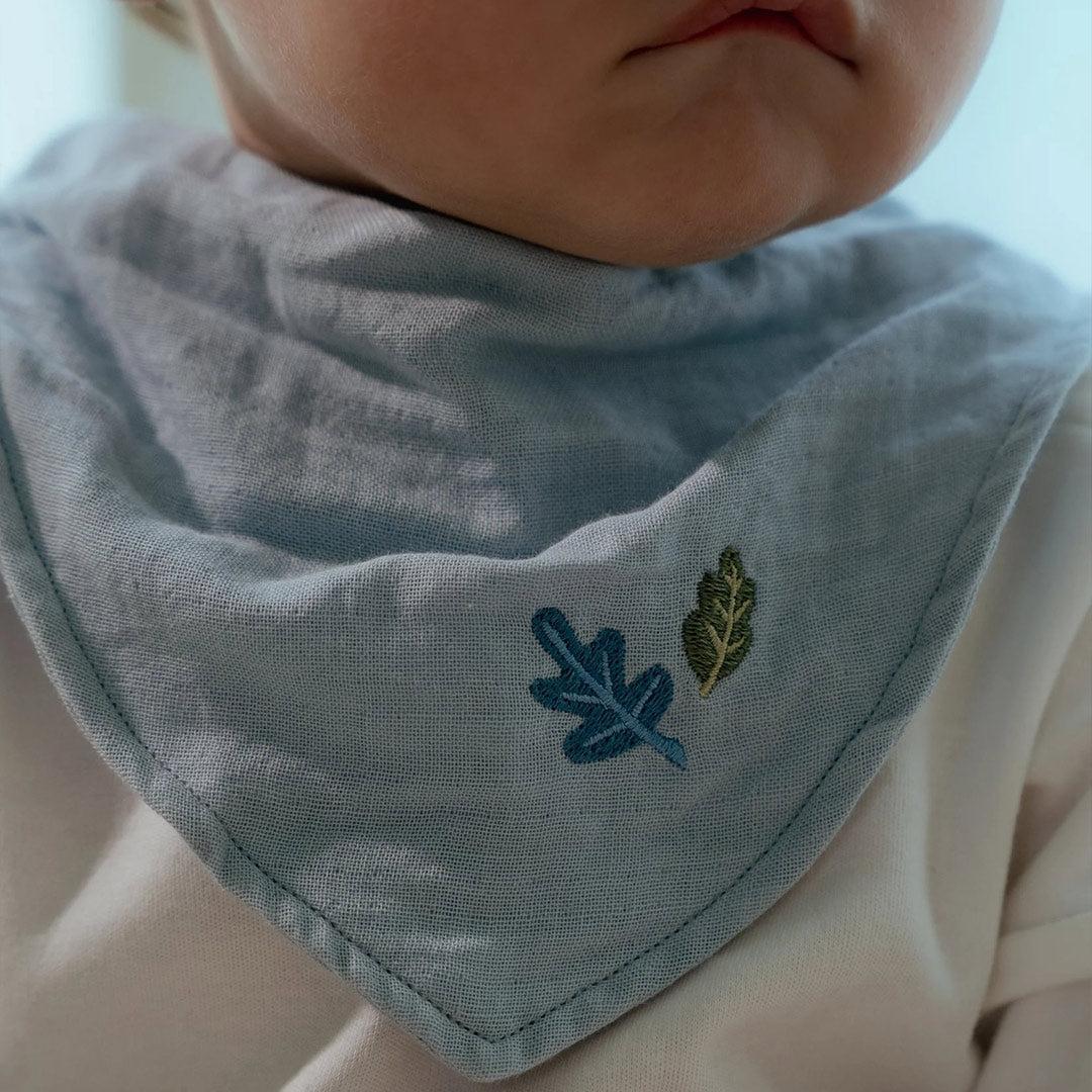 Little Dutch Bandana Bib Set of 2 - Pure Denim Blue - Image 2
