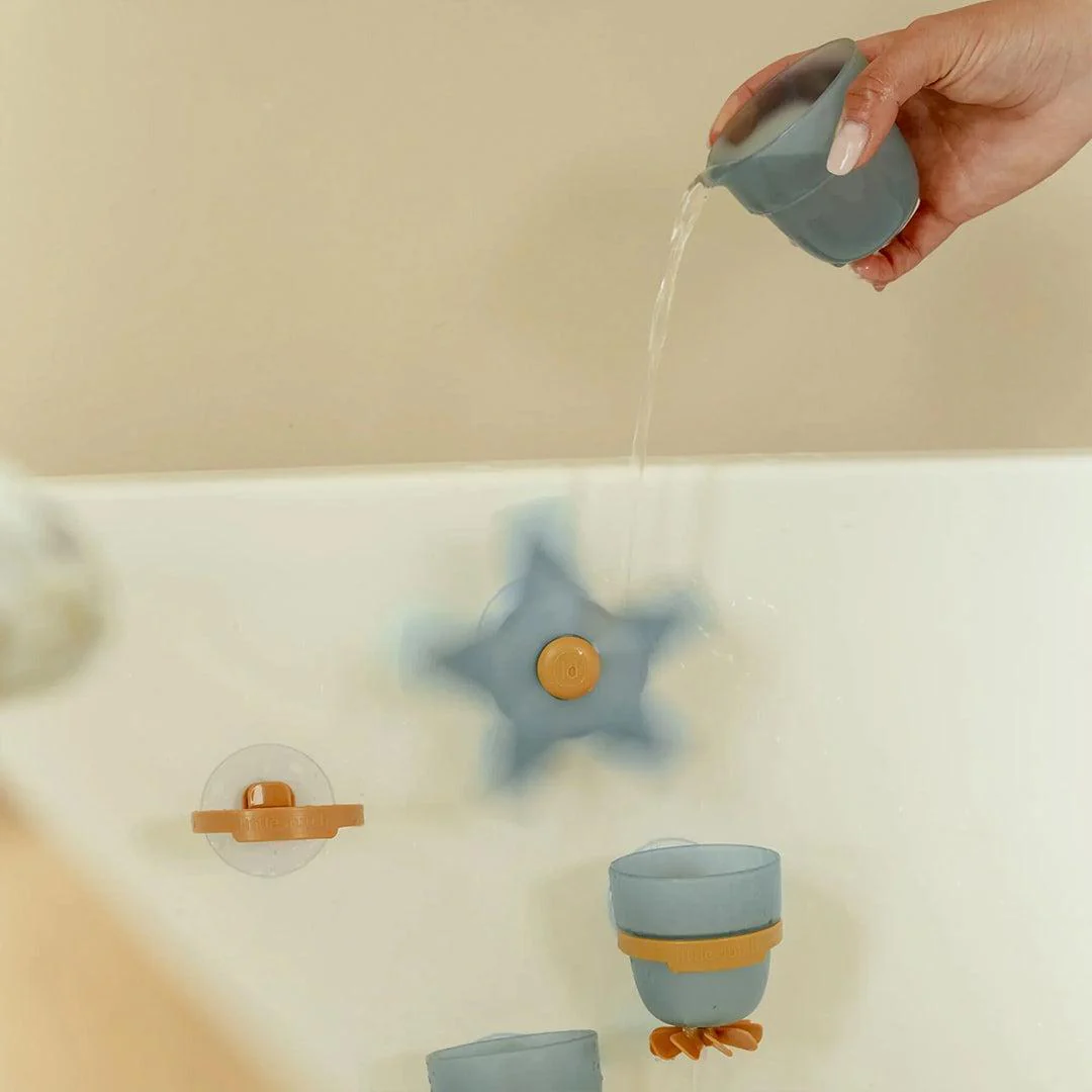 Little Dutch Bath Play Cups - Blue - Image 4