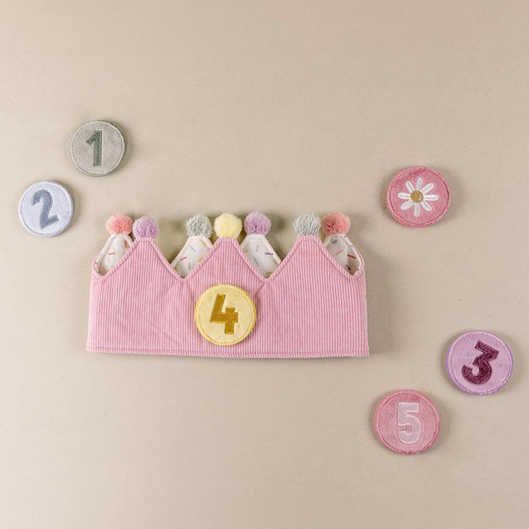 Little Dutch Birthday Crown With Numbers - Pink - Image 2