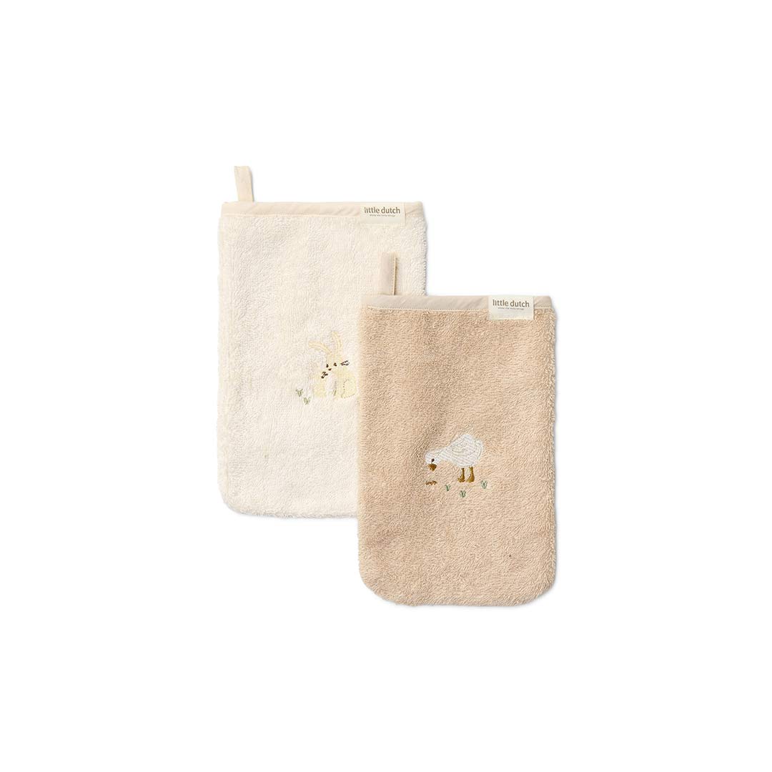 Little Dutch Embroidered Washcloths Set - Baby Bunny
