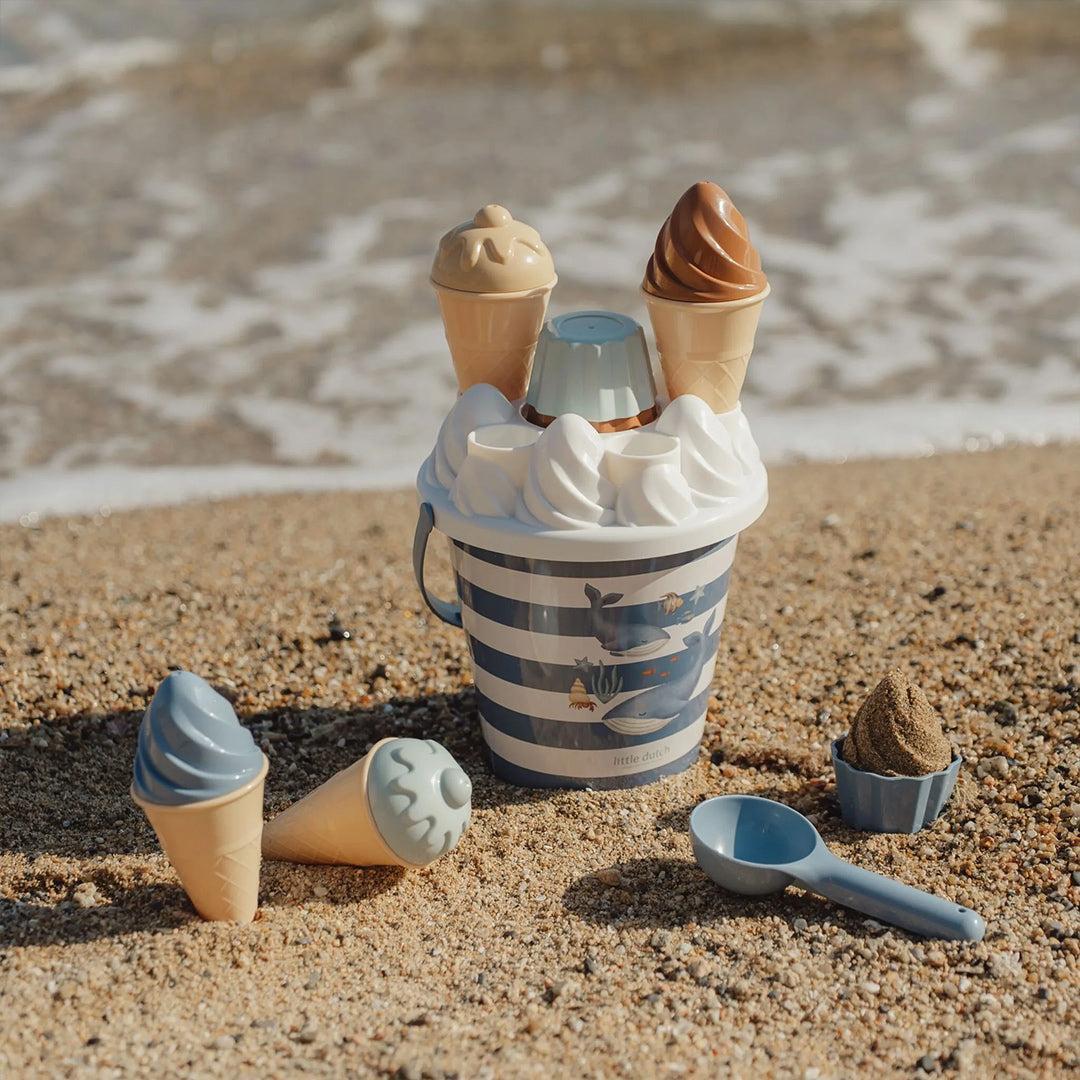 Little Dutch Ice Cream Bucket Set 14 pcs - Ocean World - Image 5