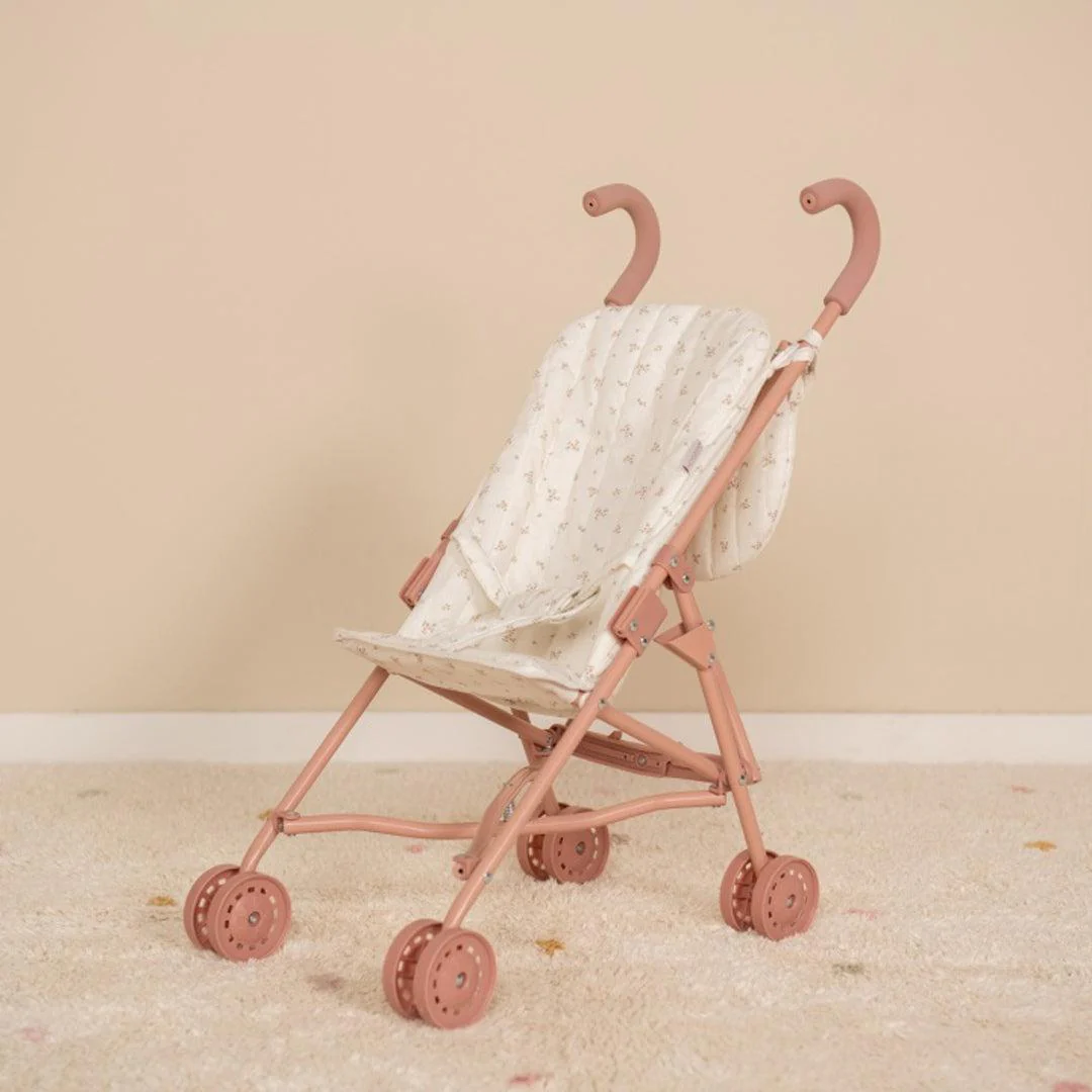 Little Dutch Metal Doll Stroller - Pink - Image 3