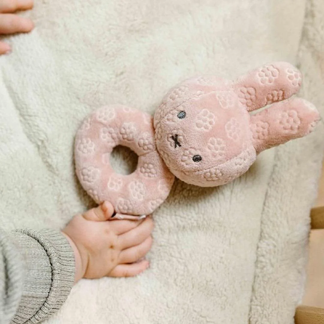 Little Dutch Miffy Rattle - Pink Flowers - Image 3
