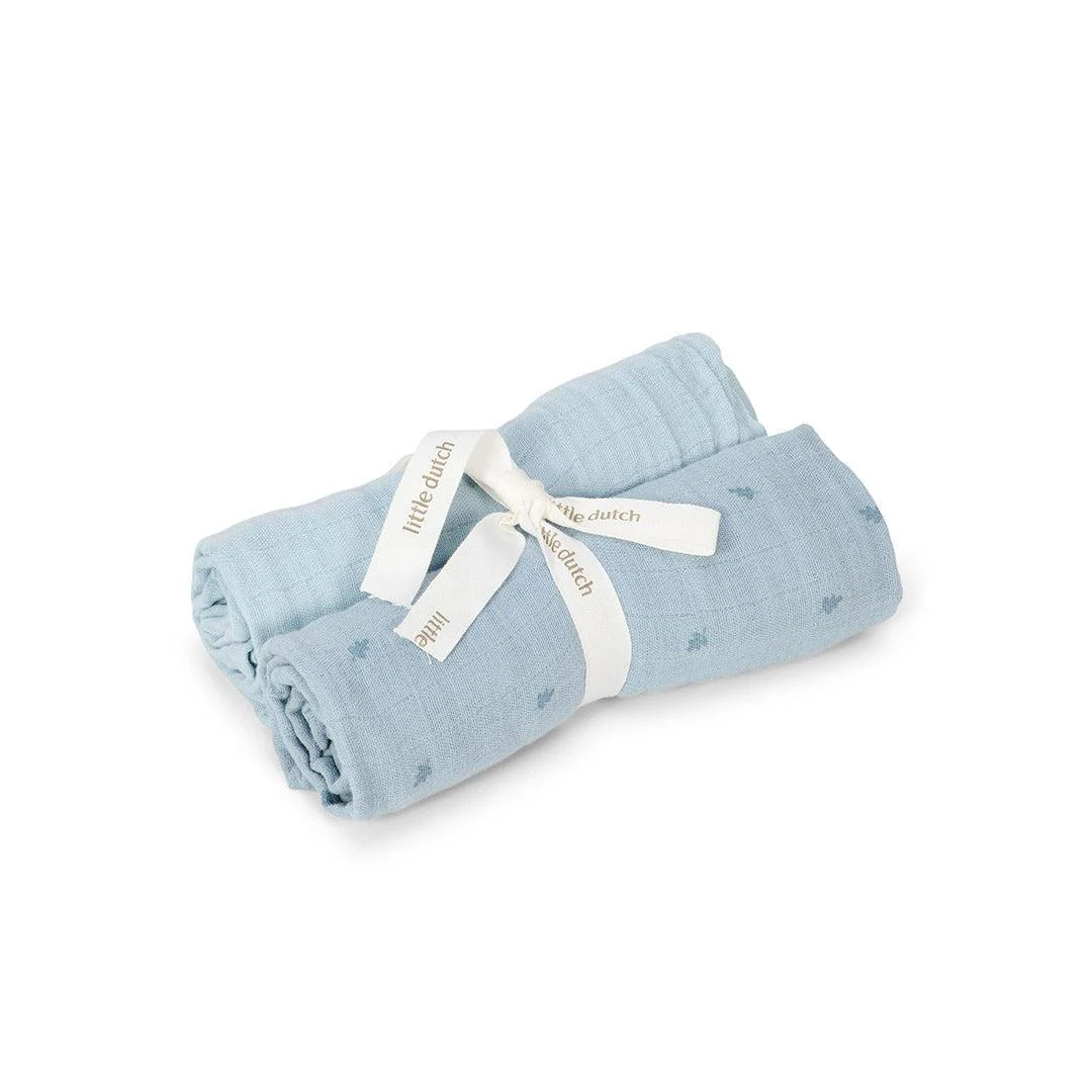 Little Dutch Muslin Swaddles - Pure Denim Blue