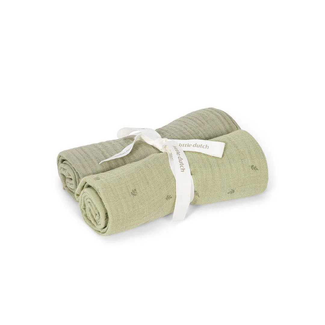 Little Dutch Muslin Swaddles - Pure Sage