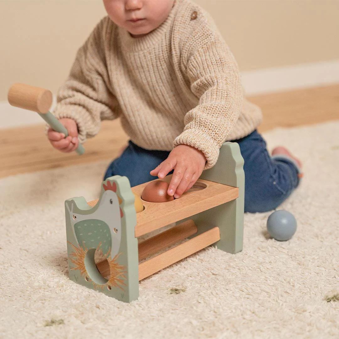 Little Dutch Pounding Bench With Rolling Balls - Little Farm - Image 2